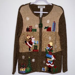 Tiara International Christmas Collection Zip
Front Christmas Sweater. Size XL